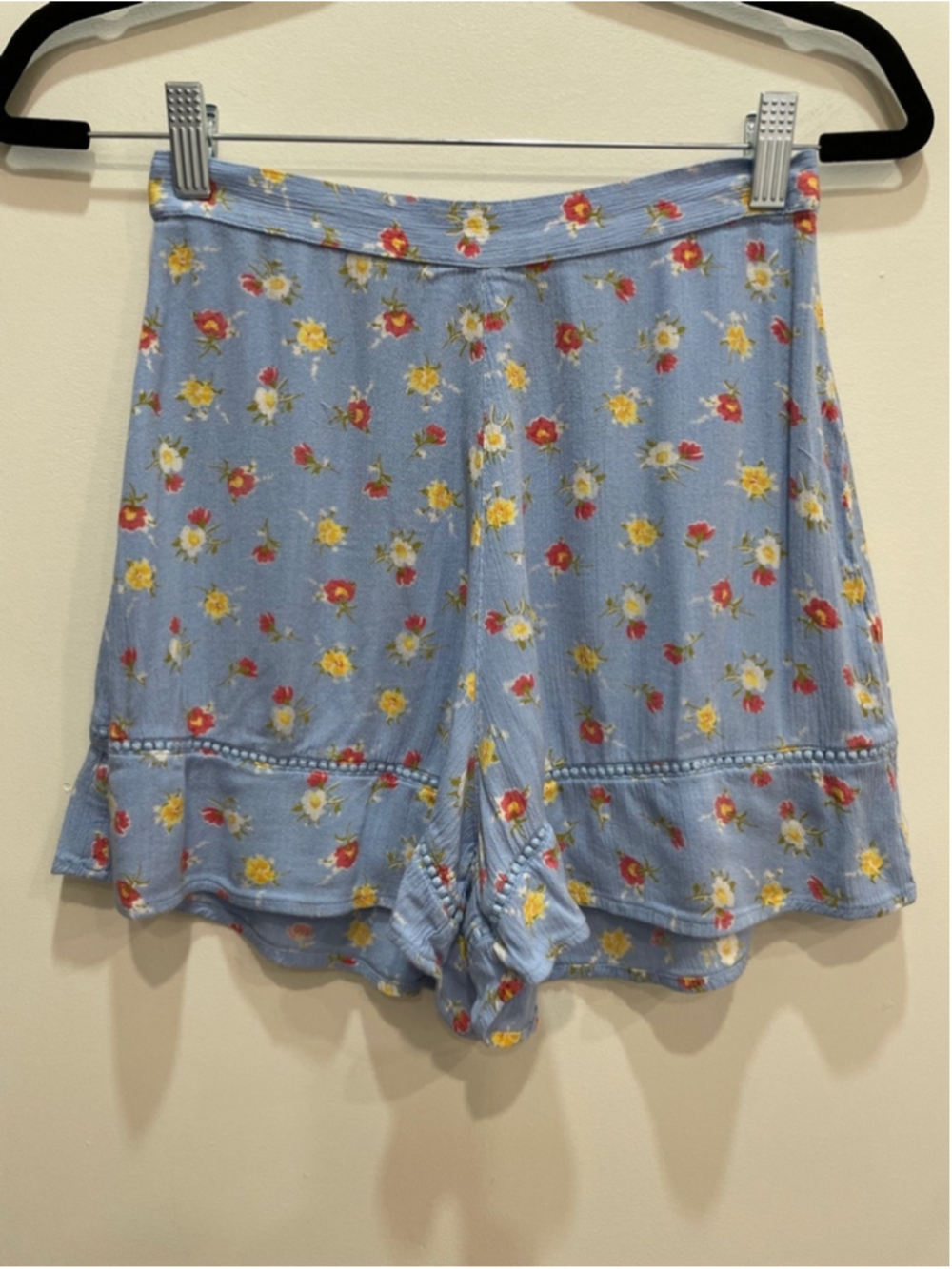 Miss Selfridge Ditsy Floral High Waist Shorts Size 2 Cottagecore Coquette Retro